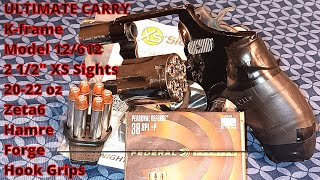 Ultimate Carry Kframe SampW Model 12 Zeta6 Kclip Don Hume OWB Holster Barami Hip Grip Hamre J frame [upl. by Ellehsor299]