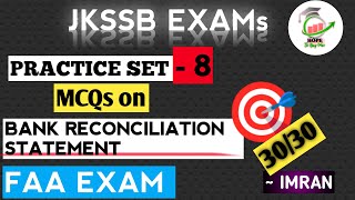 Top 500 mcqs on Accountancy🔥BANK RECONCILIATION STATEMENT Practice set8 finance account assistant [upl. by Hennahane]