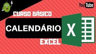 COMO FAZER UM CALENDÁRIO NO EXCEL [upl. by Cinimmod198]