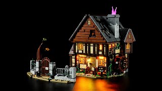 Lightailing Light Kit For Lego Disney Hocus Pocus The Sanderson Sisters Cottage 21341 [upl. by Debby]