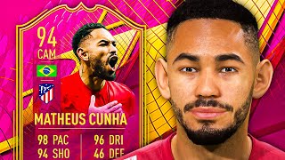 5⭐ SKILL MOVES 🤩 94 Futties Matheus Cunha Player Review  FIFA 22 Ultimate Team [upl. by Edla]