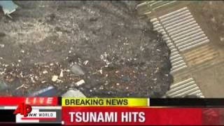 Raw Video Tsunami Slams Northeast Japan [upl. by Maeve]