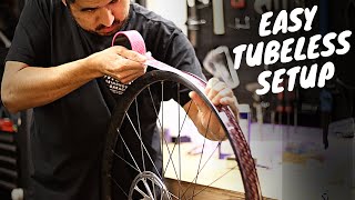 HOW TO Easy Tubeless MTB Tire Conversion [upl. by Lenz]