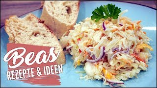 Krautsalat Rezept  Perfekter Coleslaw  Amerikanischer Weißkrautsalat [upl. by Nayrb498]