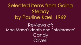 Movie Reviews by Pauline Kael  Going Steady 33 [upl. by Elletnahs]