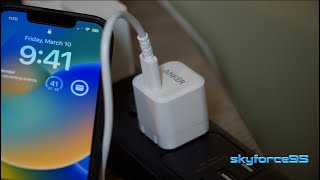 Anker PowerPort III 20W Cube Charger with USB C to Lightning Cable Review [upl. by Casar]