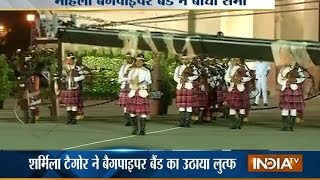 CRPF women bagpiper band performs at India Gate [upl. by Manfred]