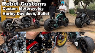 Custom Motorcycles  Air Suspension  Wide Tyre  Harley Davidson  BulletMany More Things  Punjab [upl. by Hannan]