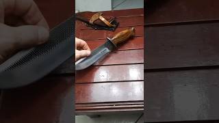 Faca Artesanal feita com lima Grosa de casquear facas cutelaria knife [upl. by Paluas]