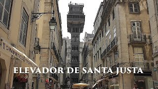 LISBON Santa Justa Lift  viewpoint Portugal [upl. by Waxler268]