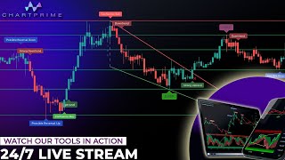 Live Bitcoin amp Ethereum 15 Min Signals And Technical Analysis ChartPrime [upl. by Huxham]