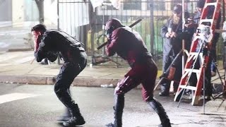 Charlie Cox As Daredevil amp Jon Bernthal As Punisher Film Action Scene For MCU quotDaredevil Born Againquot [upl. by Yuria]