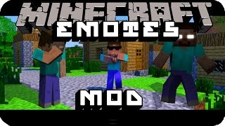 Minecraft 18 Emotes mod showcase  Gangnam style dance facepalm [upl. by Asyl]