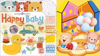 Smiling Baby Learns With Books Wordpicture Fun  Kids Board Books [upl. by Norean]