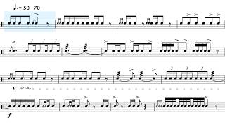 Sharpen Your Snare Skills – 68 Drum Solo 3 Tempos [upl. by Hauck560]