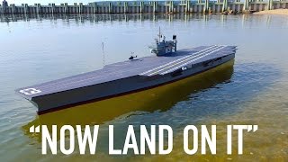 RC Planes Land on RC Aircraft Carrier [upl. by Anyt]