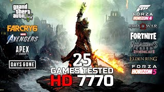 AMD Radeon HD 7770 In 2022  25 Games Tested  hd7770 [upl. by Enialed]