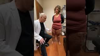 Dr Wright shows leg lobules on a Type 3 Stage 3 Lipedema discusses treatment of lipedema lobules [upl. by Imelda512]