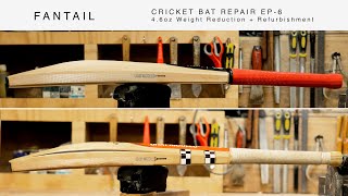 Cricket Bat Repair EP6  46oz Weight Reduction  Refurbishment [upl. by Ailes946]