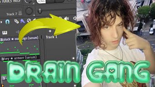 HOW to produce like DRAIN GANG tutorial w cabber [upl. by Lorilyn499]