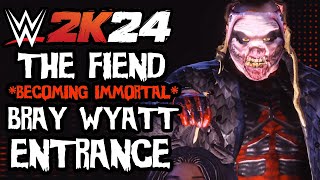 THE FIEND BRAY WYATT  BECOMING IMMORTAL ENTRANCE  WWE 2K24 [upl. by Rojam]