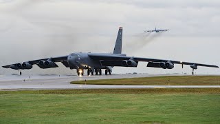 B52 Stratofortress Take Off US Air Force [upl. by Kassi]