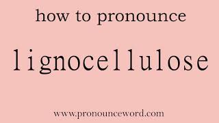 lignocellulose How to pronounce the english word lignocellulose Start with L Learn from me [upl. by Joette]