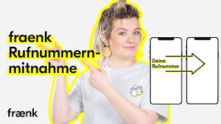 fraenk Rufnummernmitnahme  Prepaid und Vertrag [upl. by Nnarefinnej730]