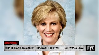 Republican Lawmaker Tells NAACP Her White Dad Was A Slave [upl. by Ahsiadal885]