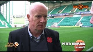 Dundee United  Peter Houston Postmatch v Hibernian 11112012 [upl. by Itsim]