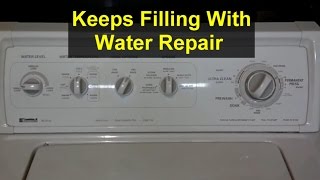 Washing machine keeps filling with water and will not agitate  Home Repair Series [upl. by Sitruk]