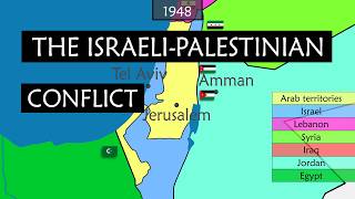 The IsraeliPalestinian Conflict explained on a map [upl. by Aneelak]