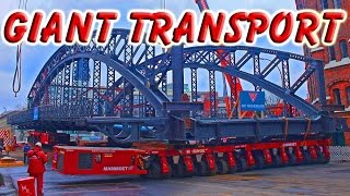 Mammoet self propelled modular transporter moving huge bridge DREAM MACHINES [upl. by Ysabel39]