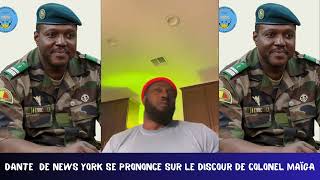 Danté de News york se prononce sur le discours de Colonel Abdoulaye Maïga [upl. by Rego]