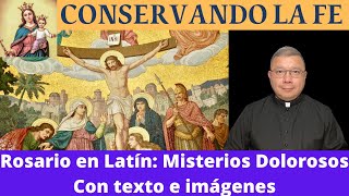 Rosario en Latín Misterios Dolorosos con texto e imágenes [upl. by Etteluap44]