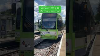 London Tramlink 2542 arriving at Mitcham Junction [upl. by Vachill]