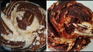 Babka avec de la ganache et amandes effilésRecette de brioche polonaise [upl. by Kelila719]