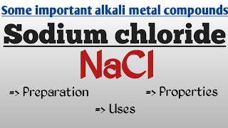 Sodium chloride preparation properties uses in tamil [upl. by Lumbard]