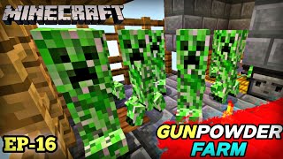 I MADE GUNPOWDER FARM IN SURVIVAL WORLD  MINECRAFT SURVIVAL GAMEPLAY 16 [upl. by Reld]