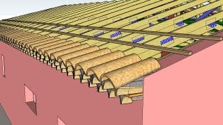 Modélisation trois dimensions toiture couverture configuration en L [upl. by Luiza892]