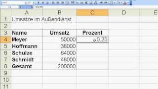 Excel09AbsoluteAdressierungTeil1 [upl. by Marysa]