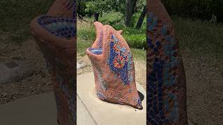 WHIMSICAL MOSAIC FISH DRINKING FOUNTAIN  Longmont CO [upl. by Ennazor]