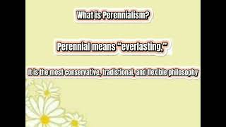 PERENNIALISM EDUCATIONAL PHILOSOPHY [upl. by Hanley616]