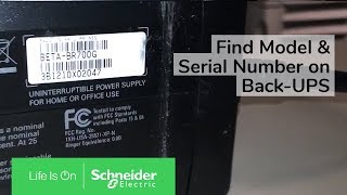 Locating Model amp Serial Number on APC BackUPS  Schneider Electric Support [upl. by Kerns]