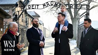 Watch Elon Musk Visits Auschwitz Death Camp Speaks With Ben Shapiro  WSJ News [upl. by Laved]