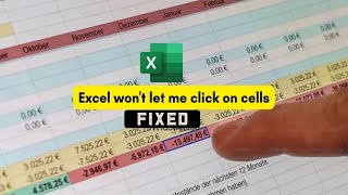 How To Fix Excel Won’t Let Me Click On Cells On Windows [upl. by Einnep438]