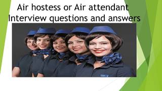 Air hostess and steward interview questions and answers [upl. by Ciri965]