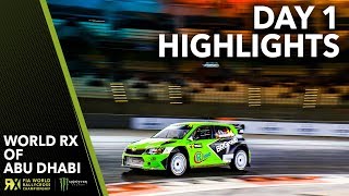 Day 1 Highlights  2019 World Rallycross of Abu Dhabi [upl. by Yalhsa802]