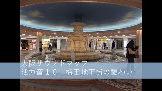 大阪サウンドマップ 活力音１０ 梅田地下街の賑わい [upl. by Llerral]