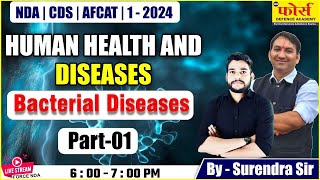 Human health and disease Bacterial disease  Part 1 Complete Biology for CDS NDA 2024  SSC GD [upl. by Aerdna27]